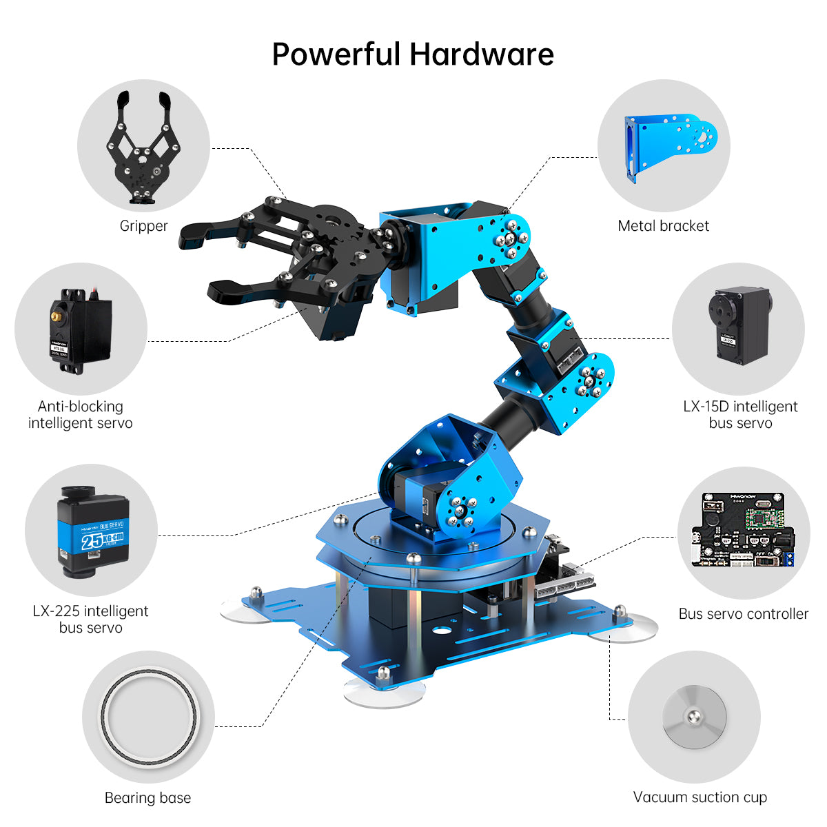 xArm 1S: Hiwonder Intelligent Bus Servo Robotic Arm for Programming